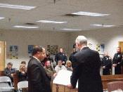 Ralph Bianchi Prosecutor Presenting Mayor Alviene with National Certification